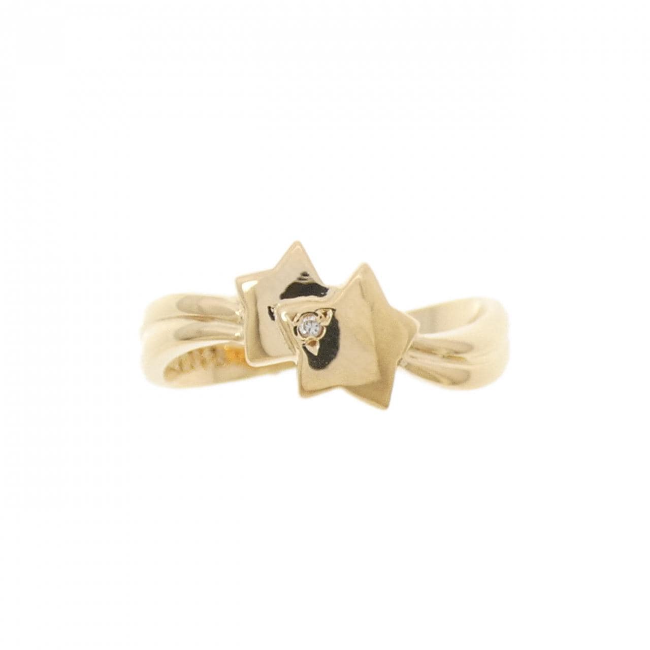 K18YG スター ダイヤモンド リング 0.005CT