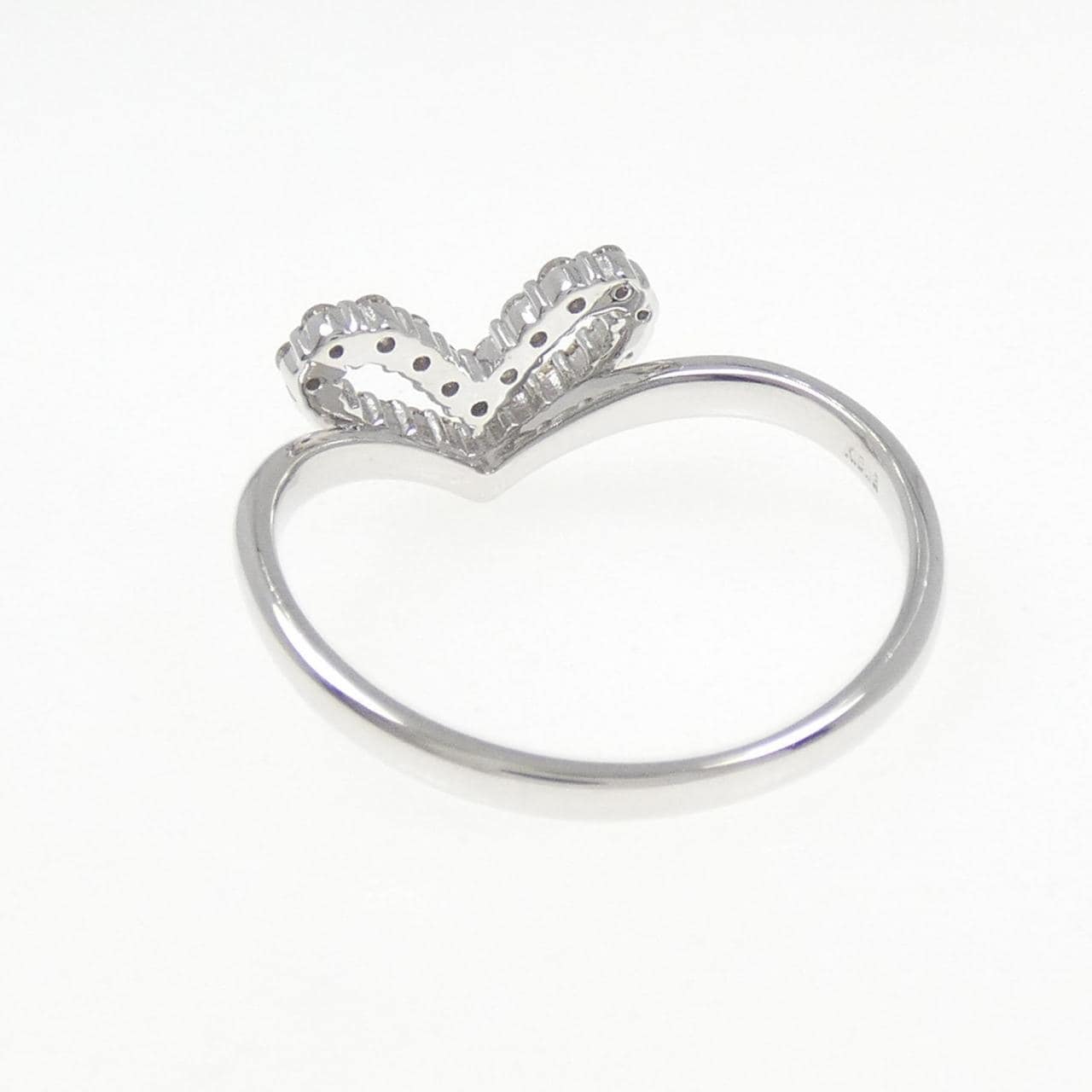 K18WG ハート ダイヤモンド リング 0.20CT