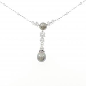 カルティエ ドリューン 黒蝶パール ネックレス F VVS2 EXT