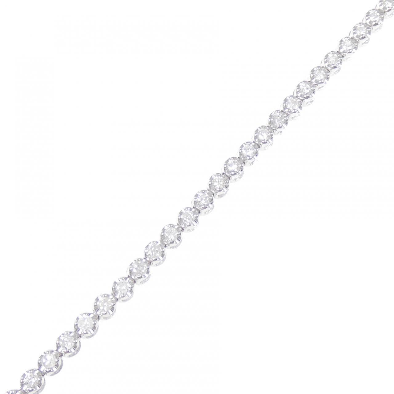 K18WG ダイヤモンド ブレスレット 1.00CT