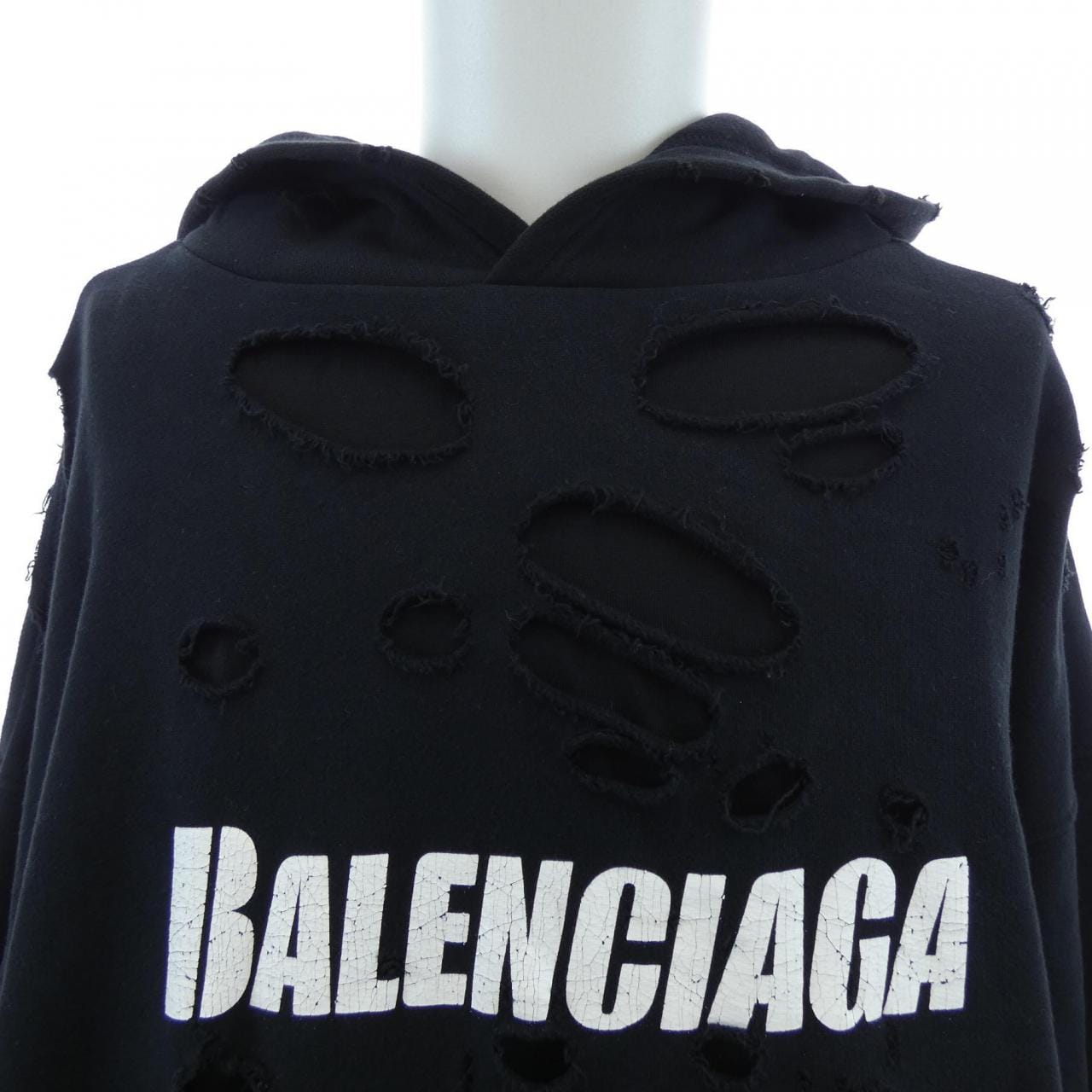 バレンシアガ BALENCIAGA キャップスデストロイドフーディープルオーバー 659403 TKVB6 UNISEX パーカー