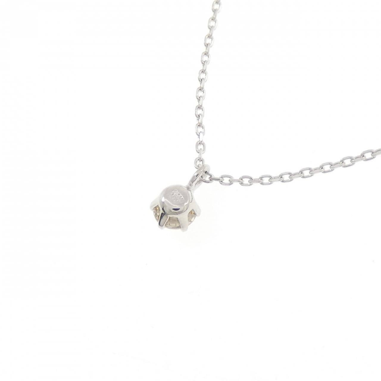PT900/PT850 ソリティア ダイヤモンド ネックレス 0.10CT