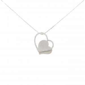 K18WG ハート ダイヤモンド ネックレス 0.32CT