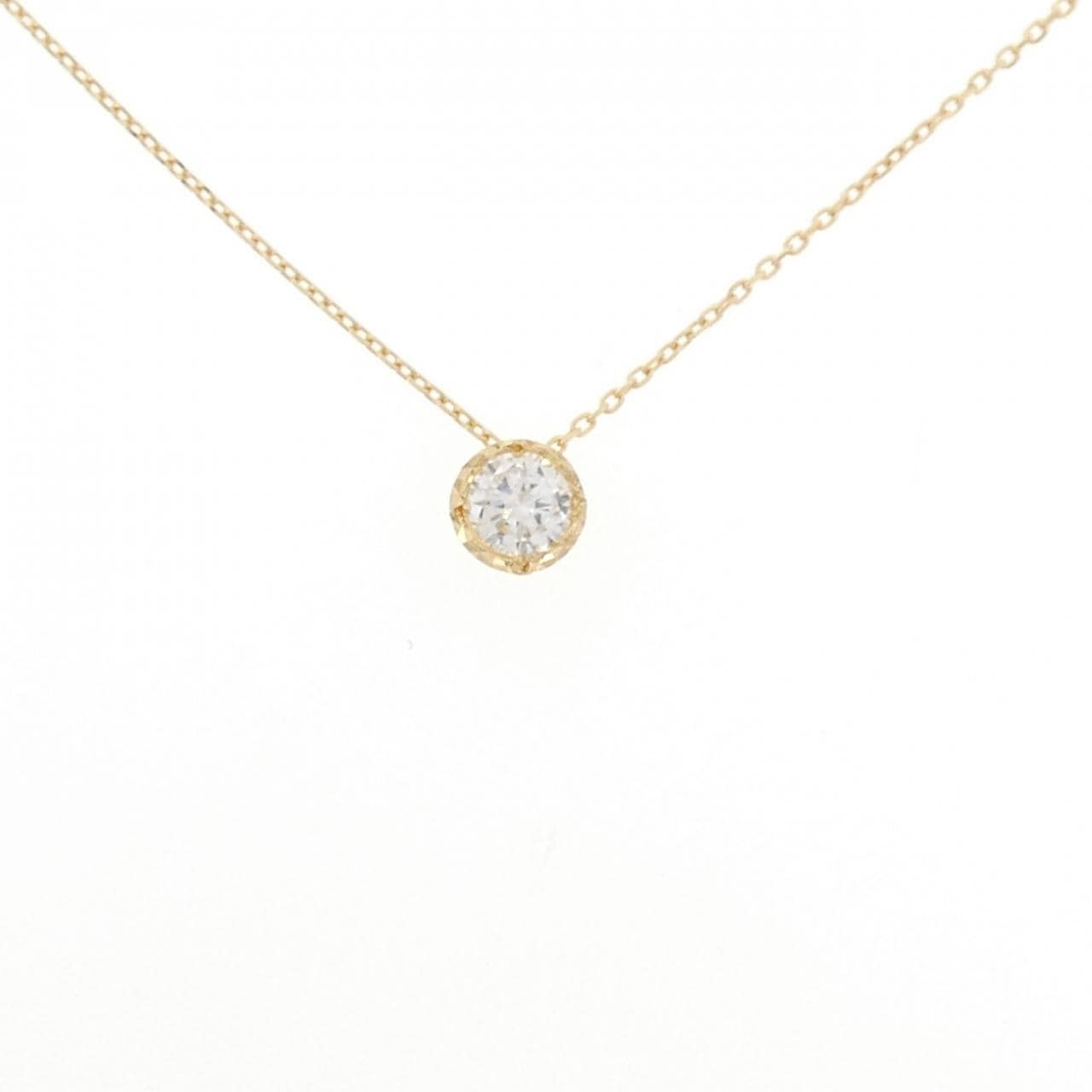 K18YG ソリティア ダイヤモンド ネックレス 0.20CT