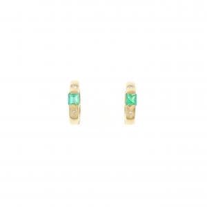 K18YG Emerald Earrings 0.20CT