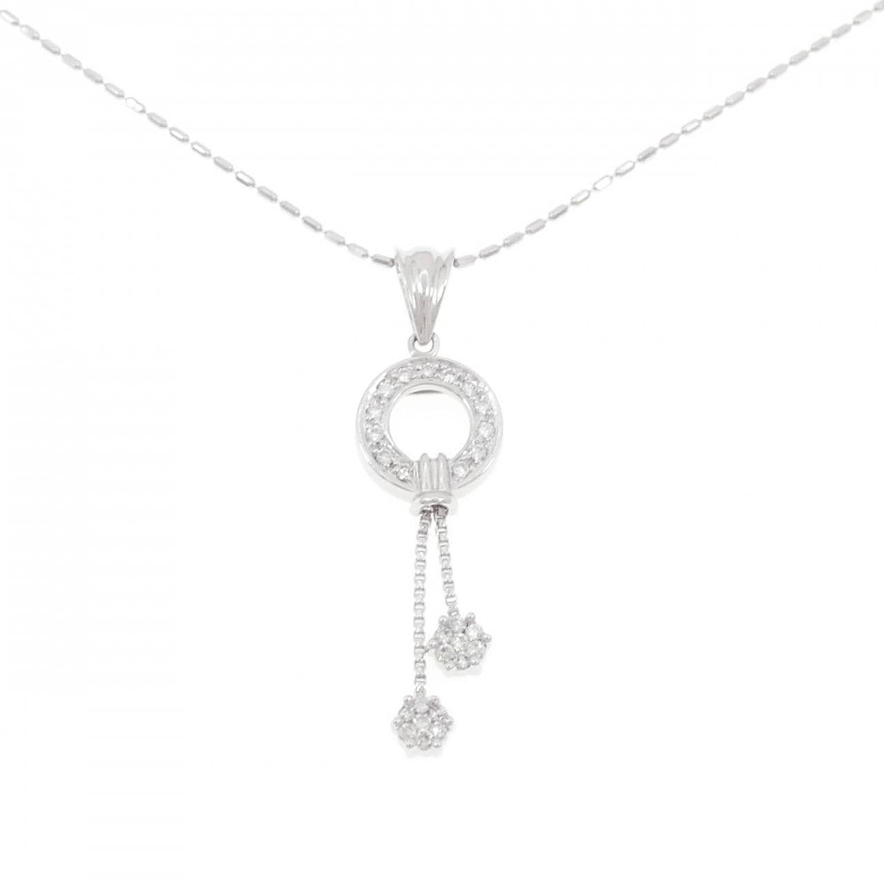 K18WG ダイヤモンド ネックレス 0.28CT
