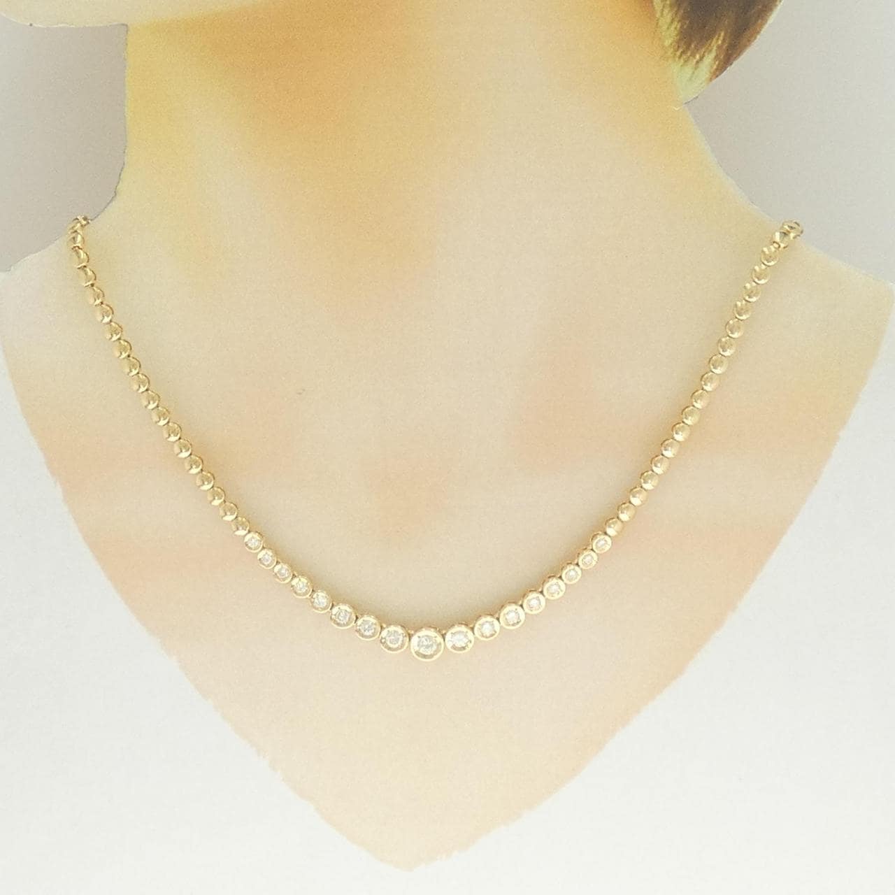 K18YG ダイヤモンド ネックレス 0.17CT