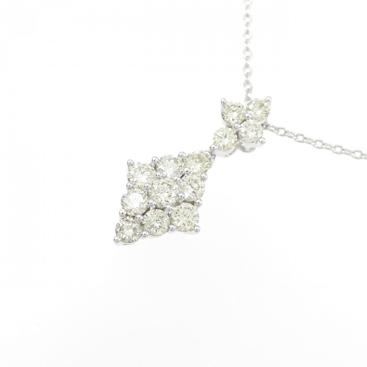 K18WG ダイヤモンド ネックレス 0.45CT