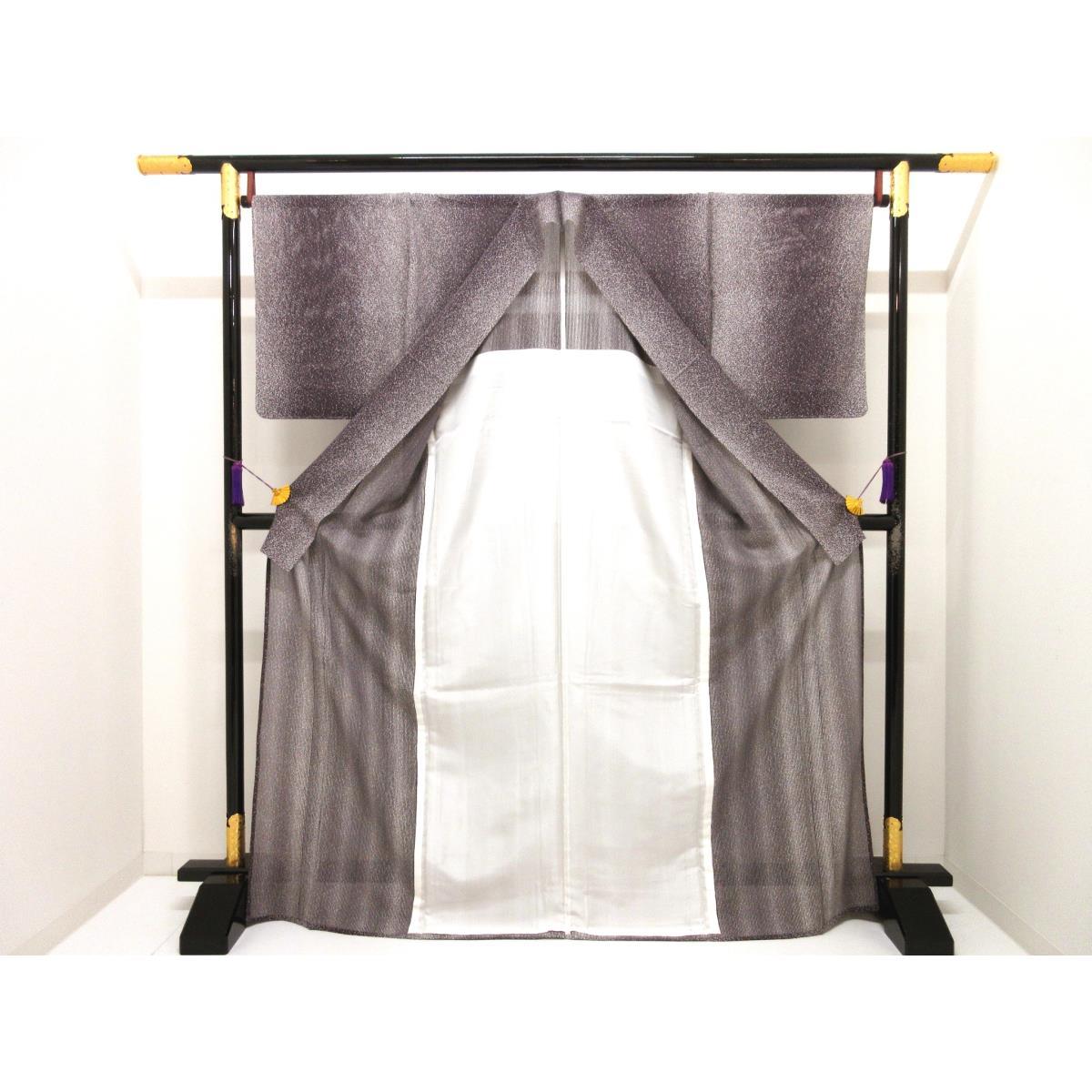 【新品】単衣　駒絽小紋