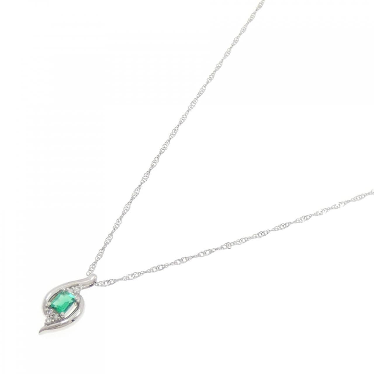 クレサンベール 合成エメラルド ネックレス 0.23CT