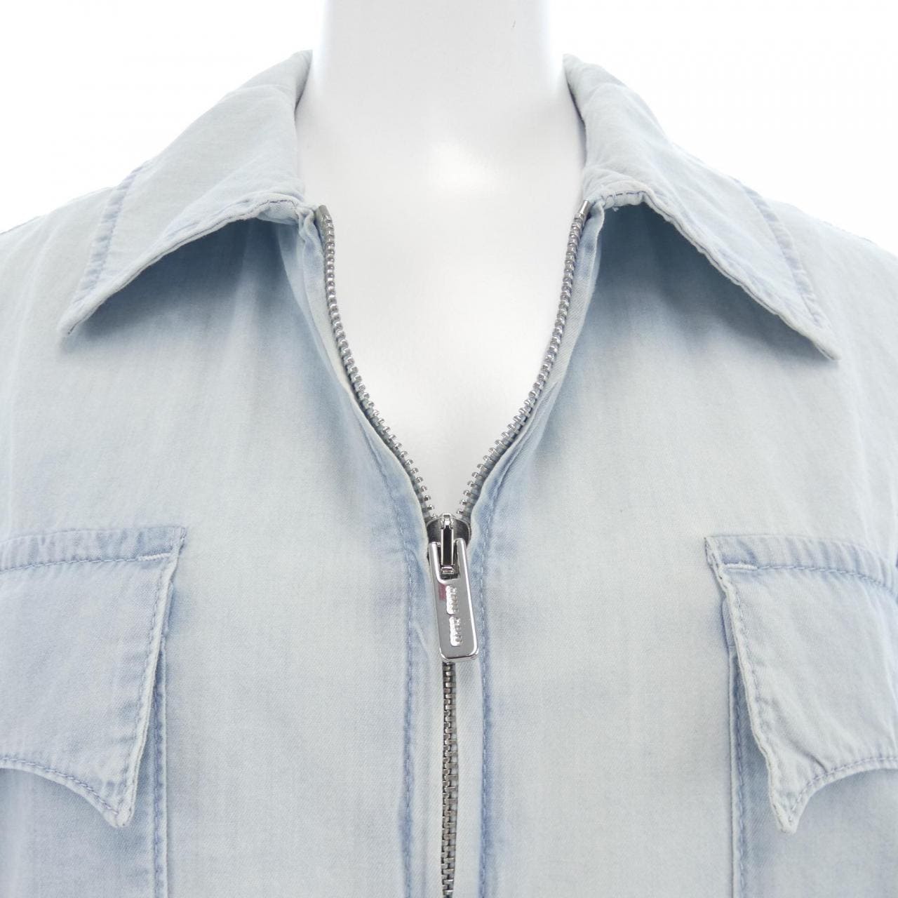 ミュウミュウ MIU MIU シャンブレーブルゾンジャケット GWB205 SOOO 14UT ジャケット