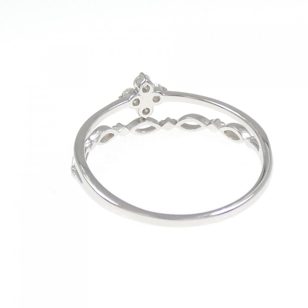 PT900 フラワー ダイヤモンド リング 0.10CT