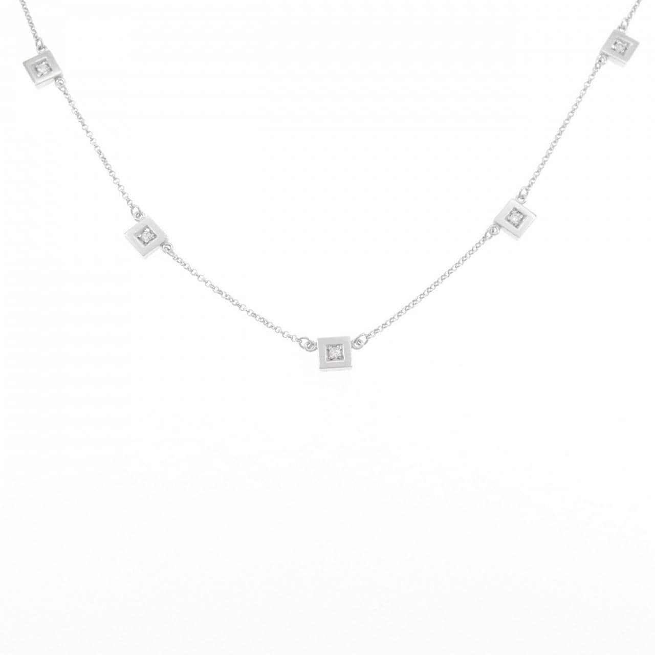 K18WG ダイヤモンド ネックレス 0.07CT