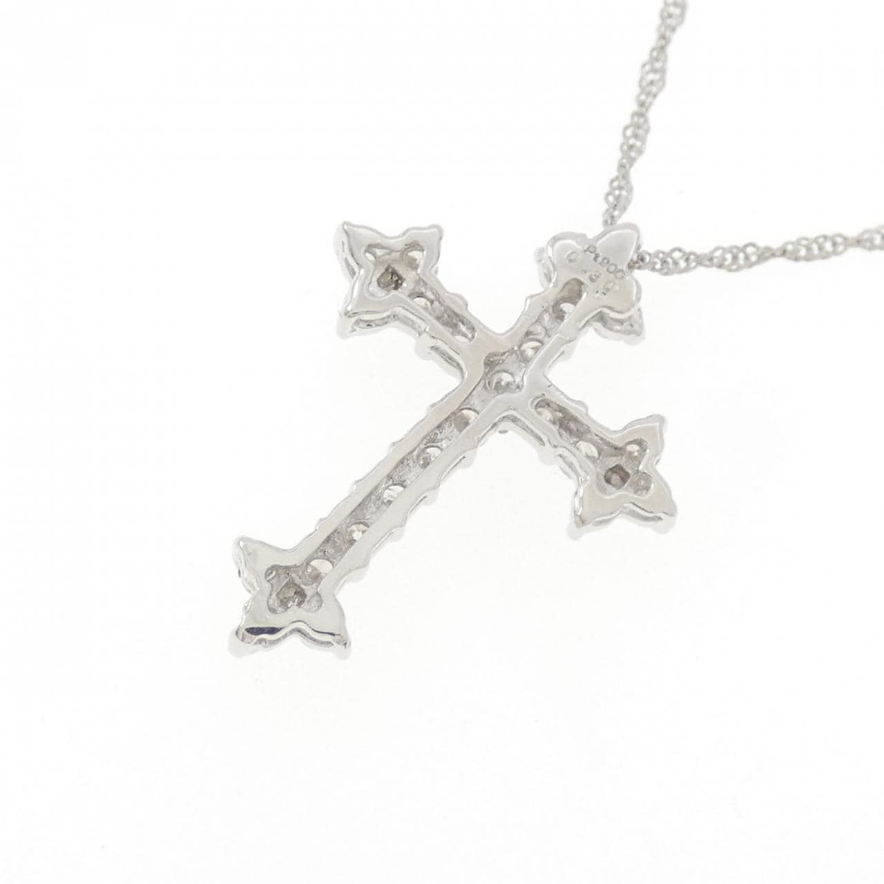 PT900/PT850 クロス ダイヤモンド ネックレス 0.30CT