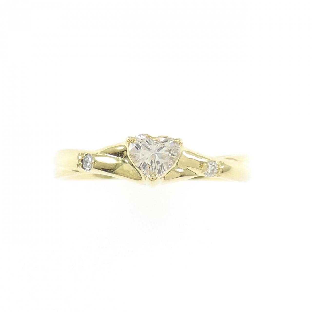 K18YG ハート ダイヤモンド リング 0.22CT
