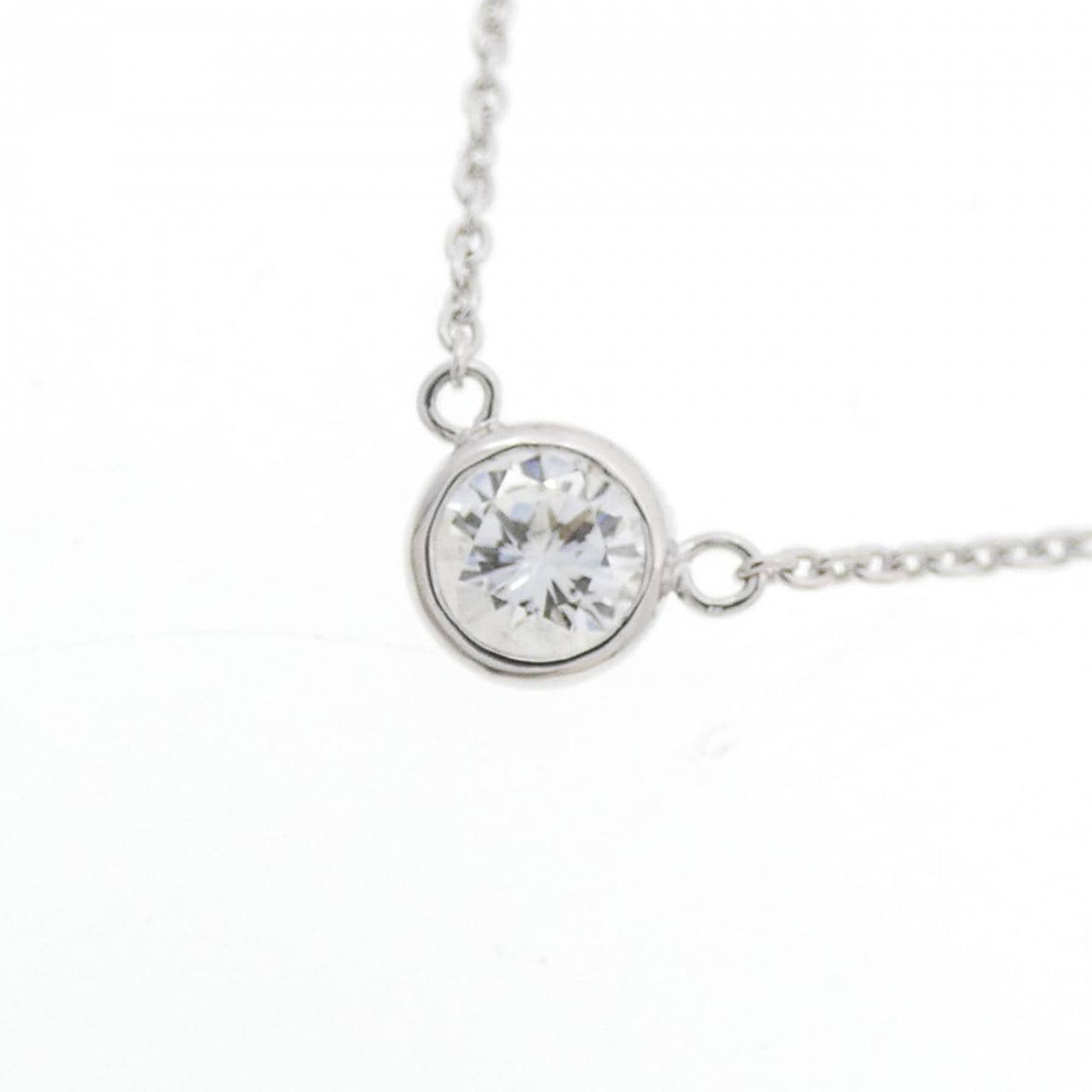 K18WG ソリティア ダイヤモンド ネックレス 0.205CT