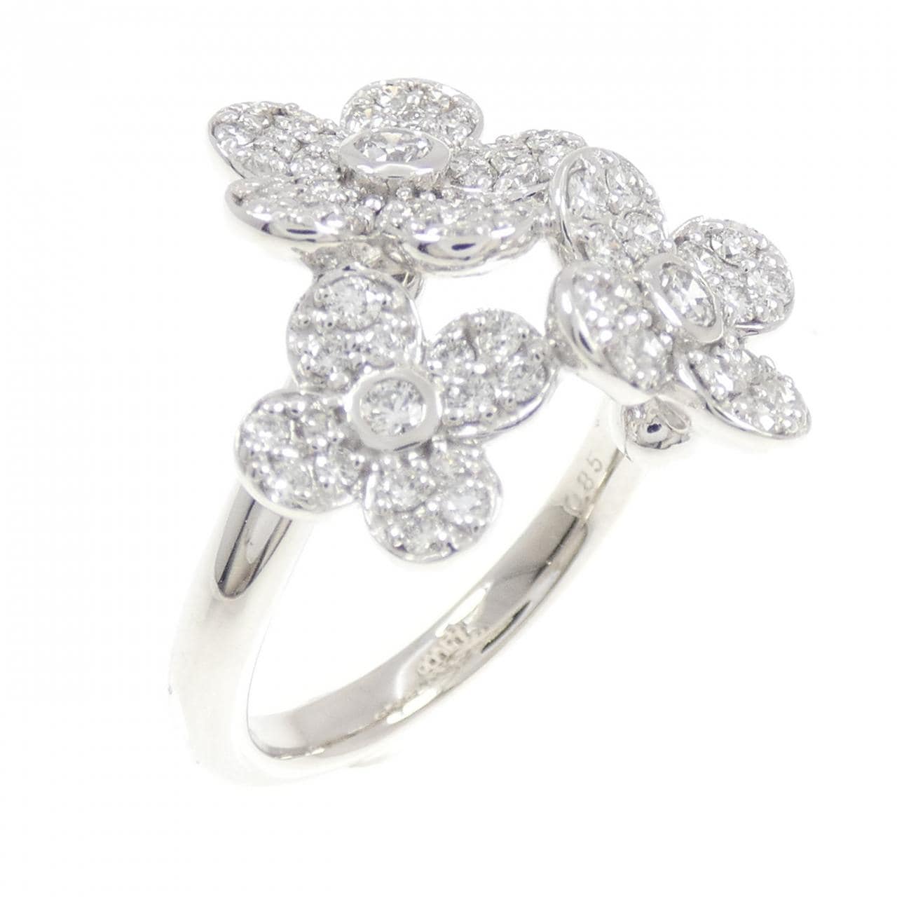 ポンテヴェキオ フラワー ダイヤモンド リング 0.85CT