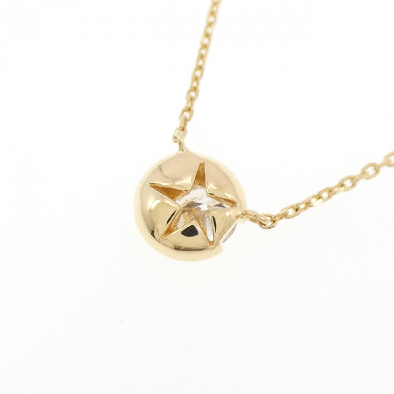 スタージュエリー ムーンセッティング ネックレス 0.17CT