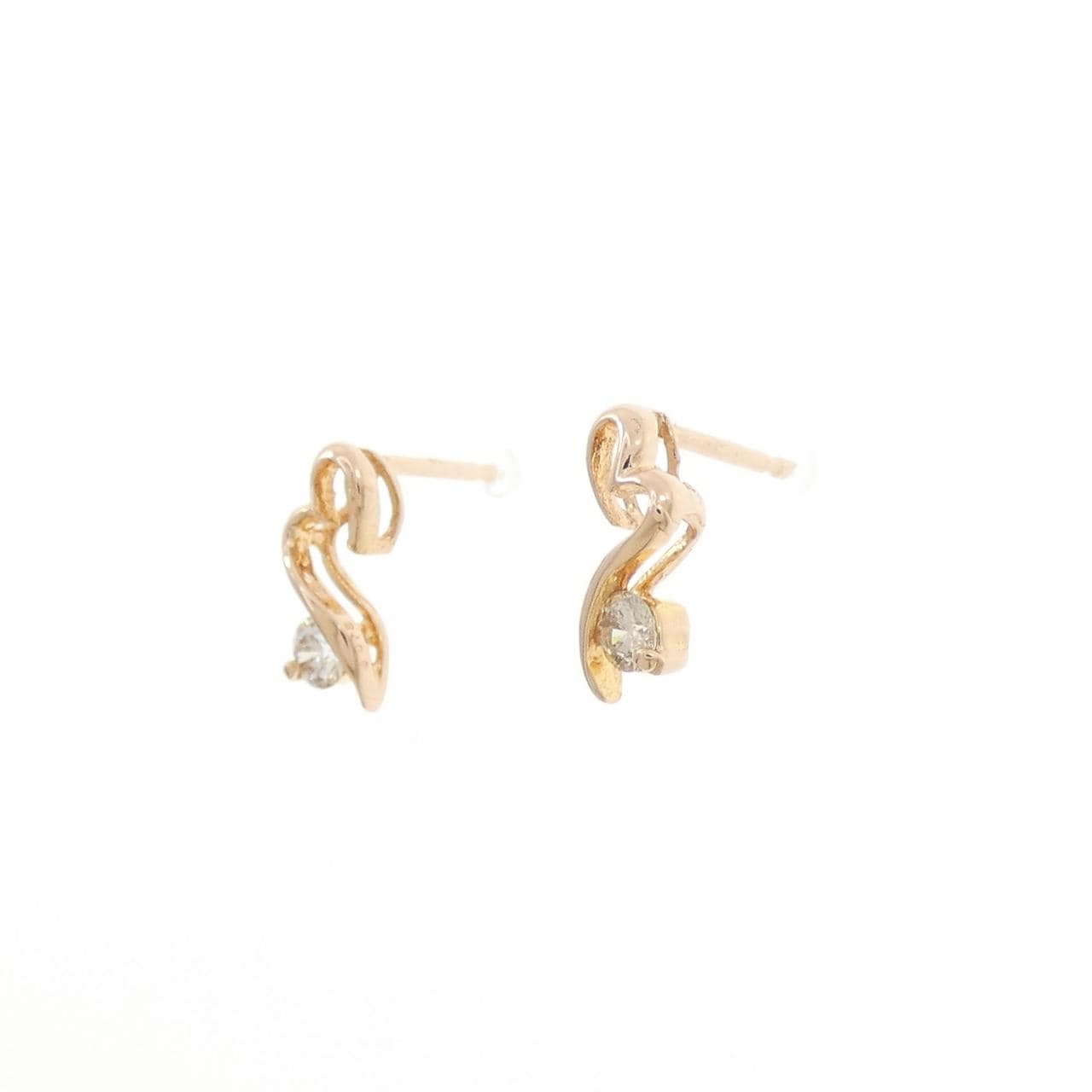 K18PG ダイヤモンド ピアス 0.15CT