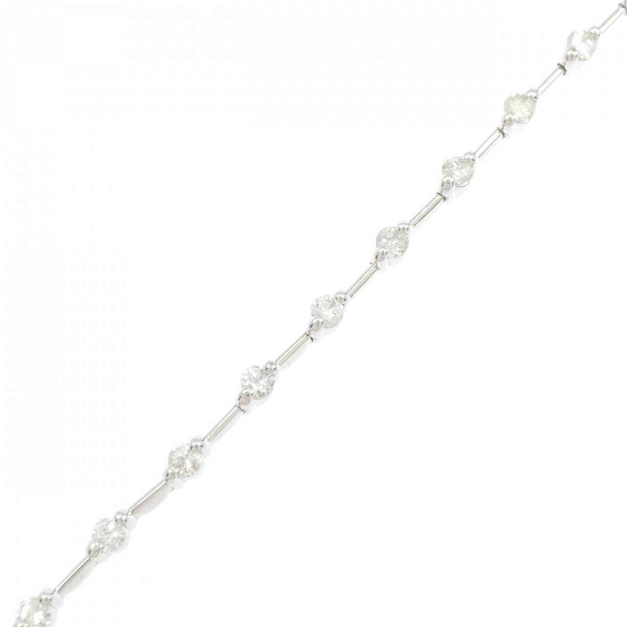 K18WG ダイヤモンド ブレスレット 1.50CT