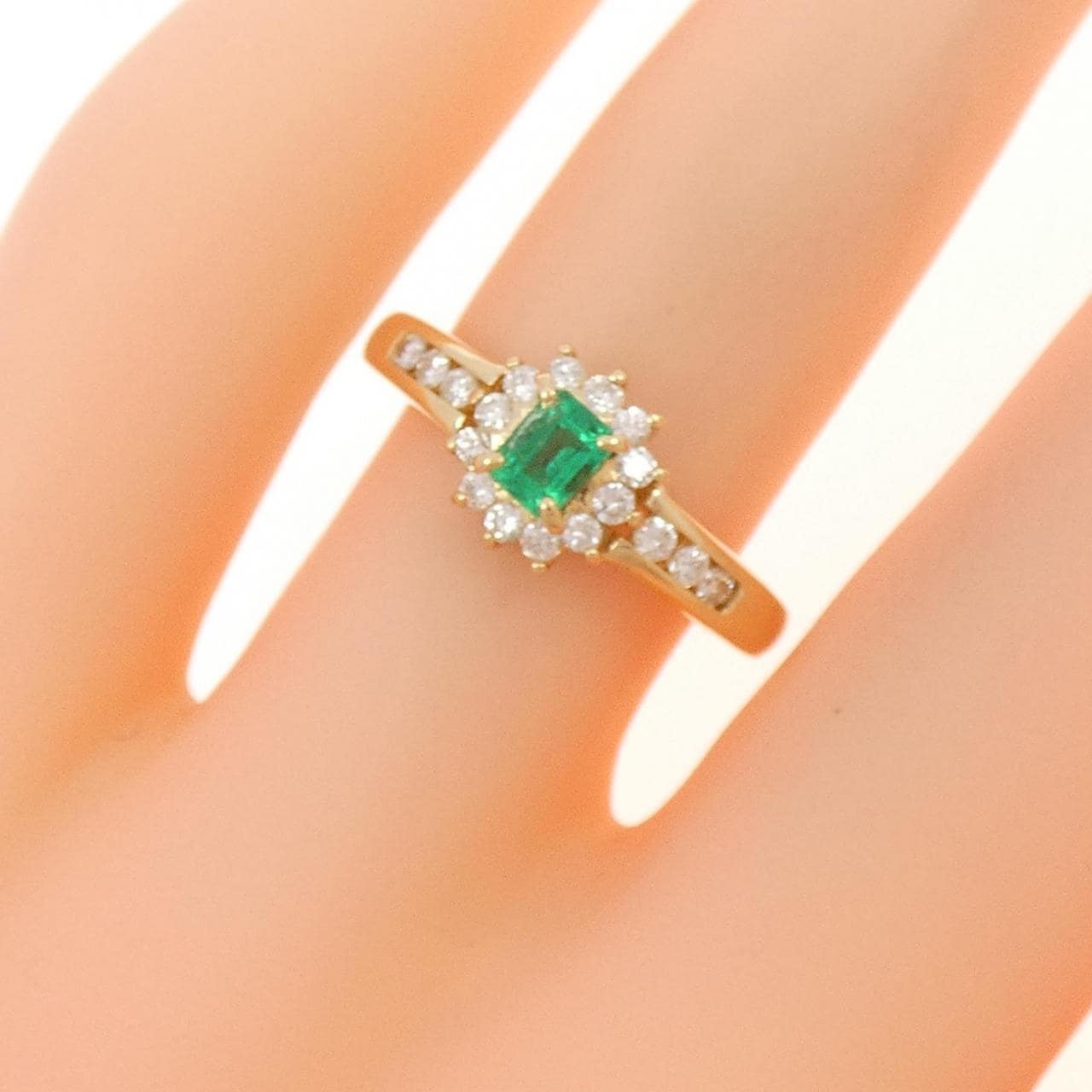 K18YG翡翠戒指0.20CT