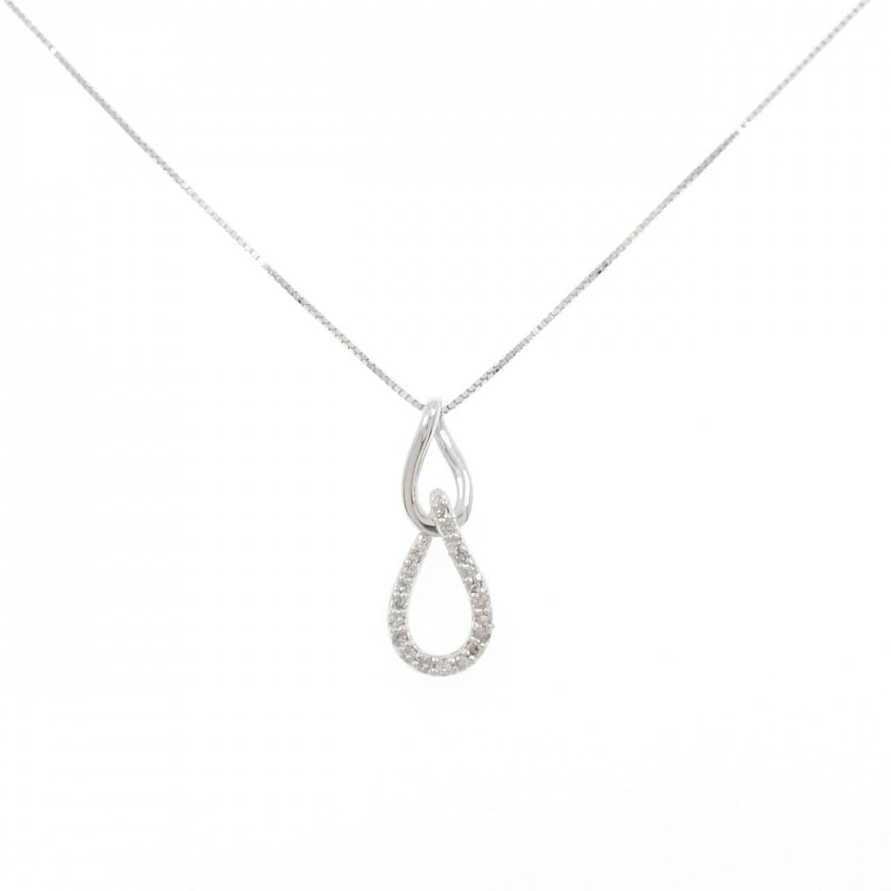 K10WG ダイヤモンド ネックレス 0.10CT