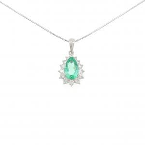 PT900/PT850 エメラルド ネックレス 1.40CT