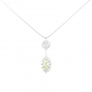 PT900/PT850 ダイヤモンド ネックレス 0.780CT LY VS2 マーキスカット