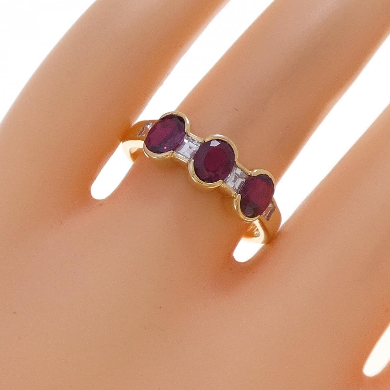 K18YG ルビー リング 1.61CT