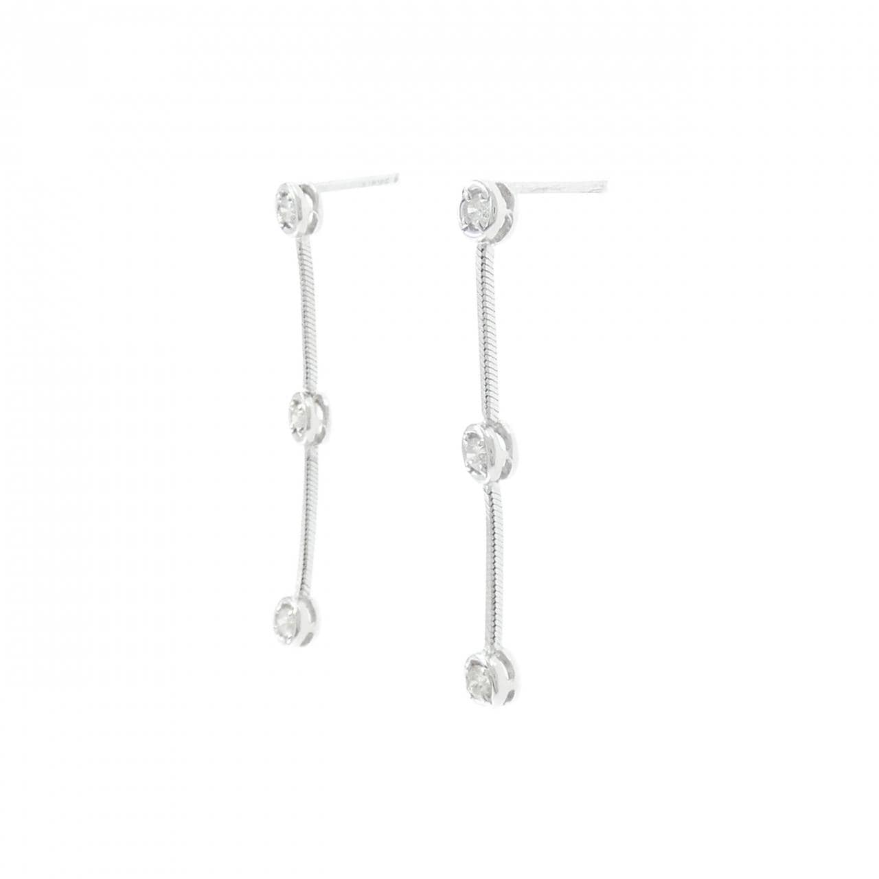 K18WG ダイヤモンド ピアス 0.20CT