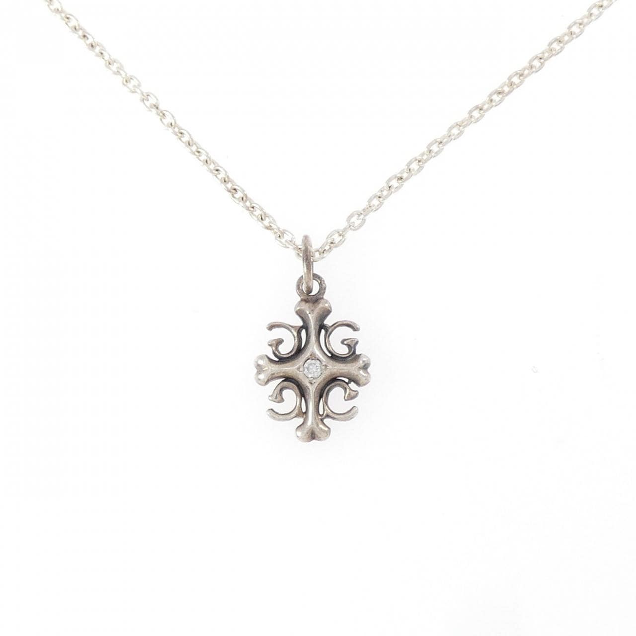 シルバー/925 ダイヤモンド ネックレス 0.03CT