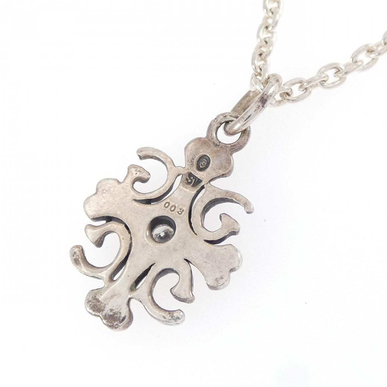 シルバー/925 ダイヤモンド ネックレス 0.03CT