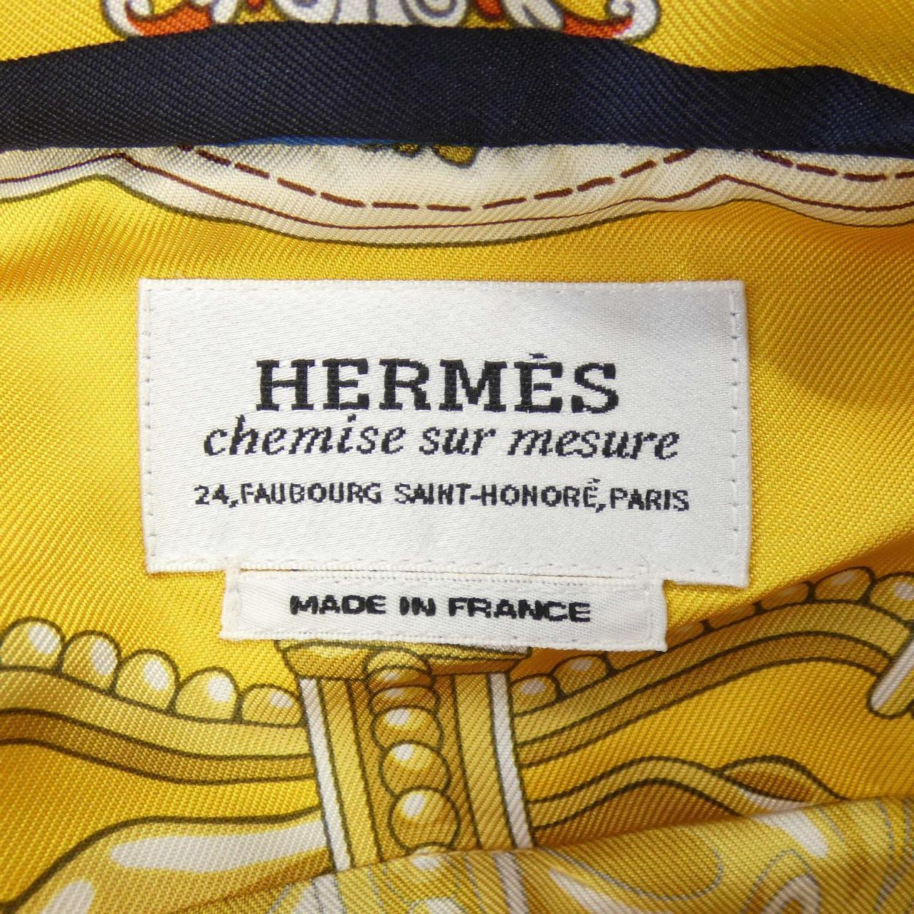 エルメス HERMES STATELY WHEES SUR MESURE ツイルレーヌ. シャツ