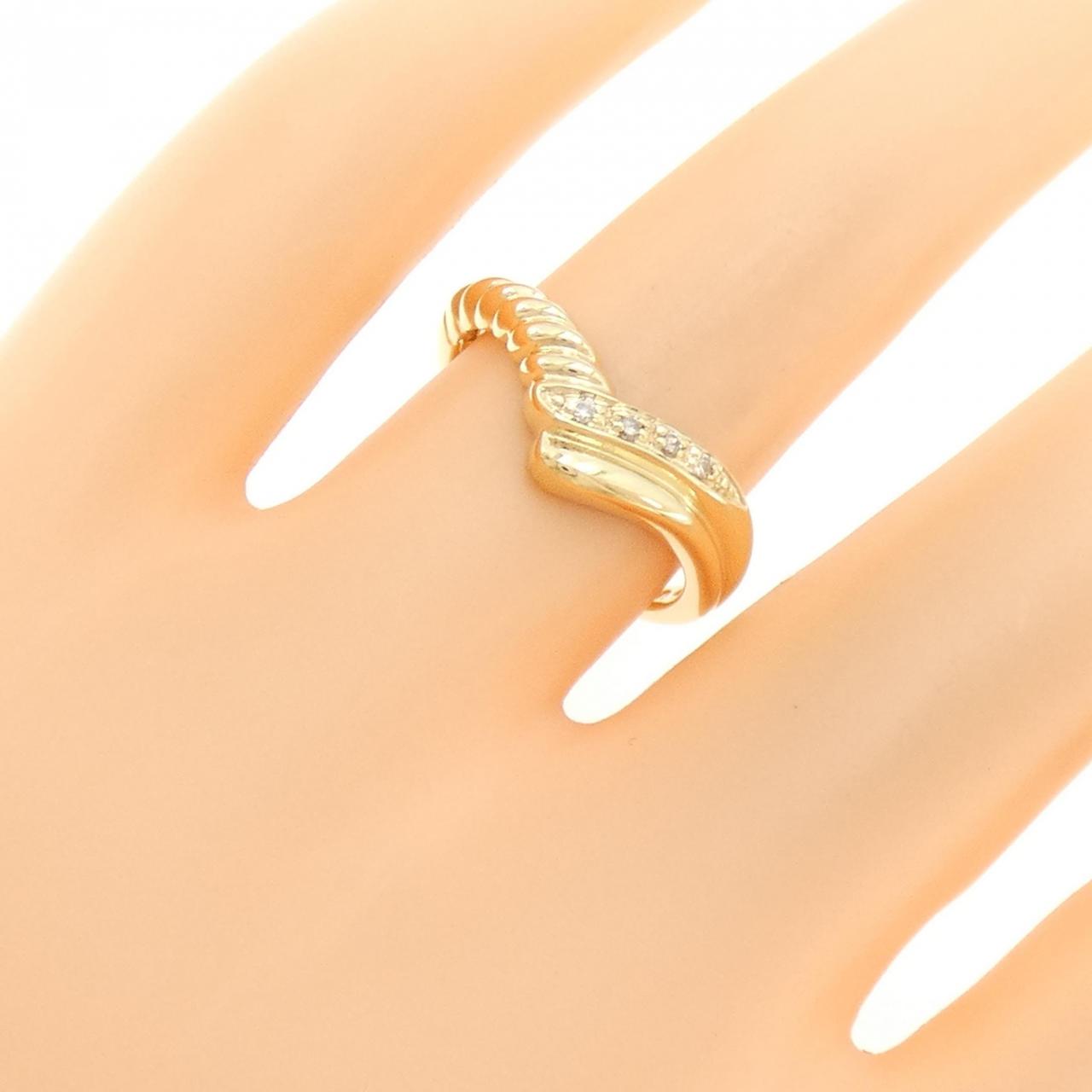 K18YG ダイヤモンド リング 0.03CT
