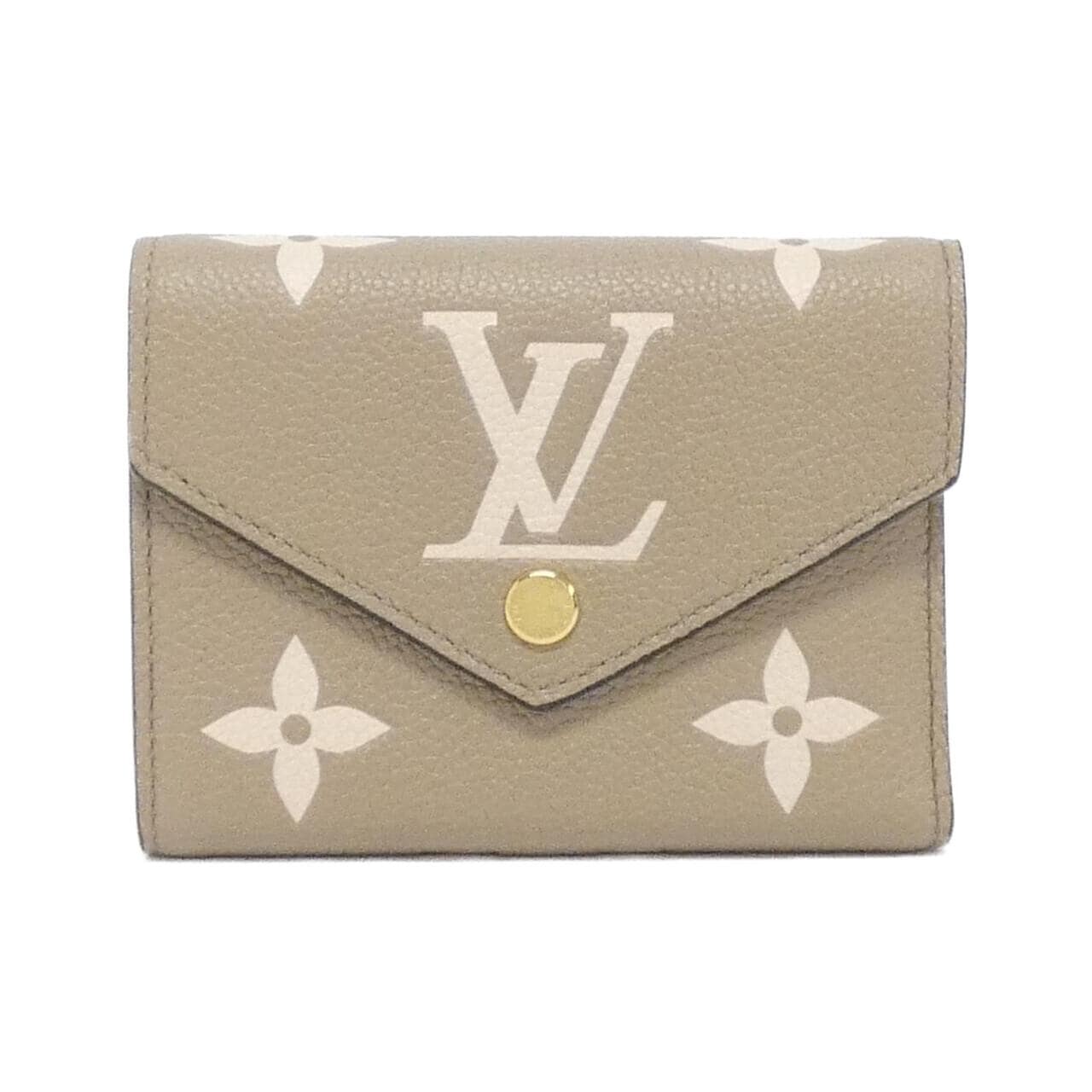 LOUIS VUITTON雙色Monogram Empreinte Portefeuille Victorine M81861 皮夾