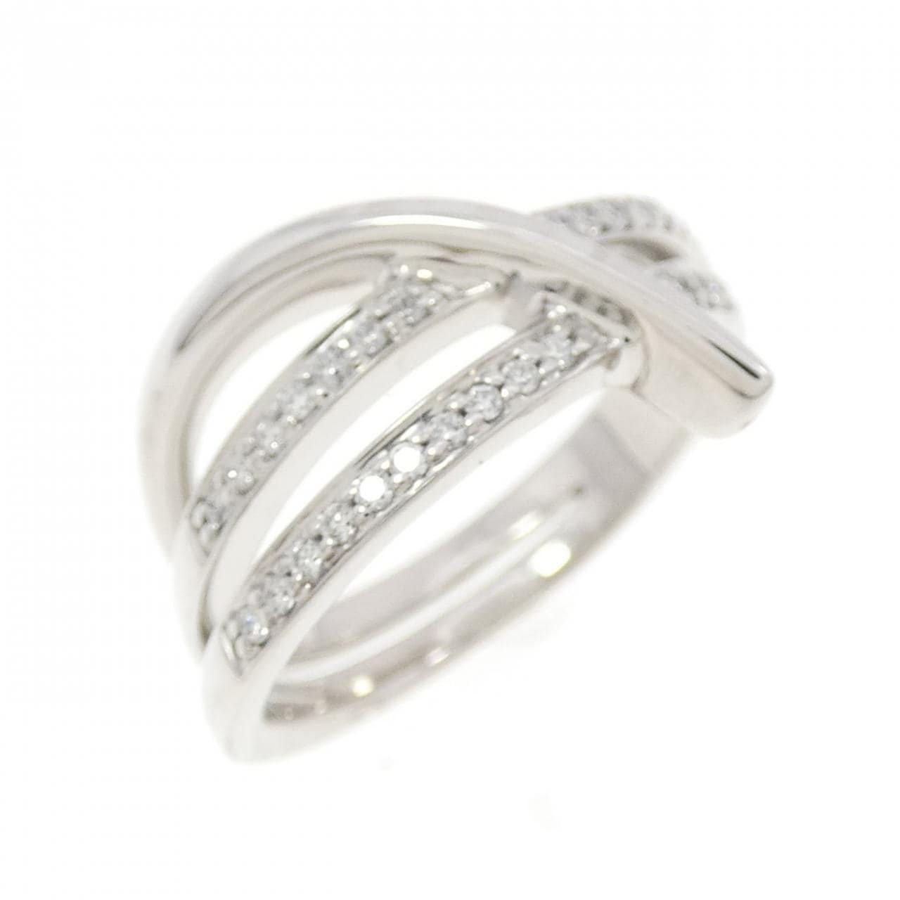 K18WG ダイヤモンド ピンキー リング 0.13CT