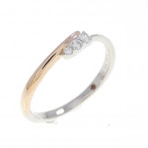 PT950/K18PG ダイヤモンド リング 0.04CT
