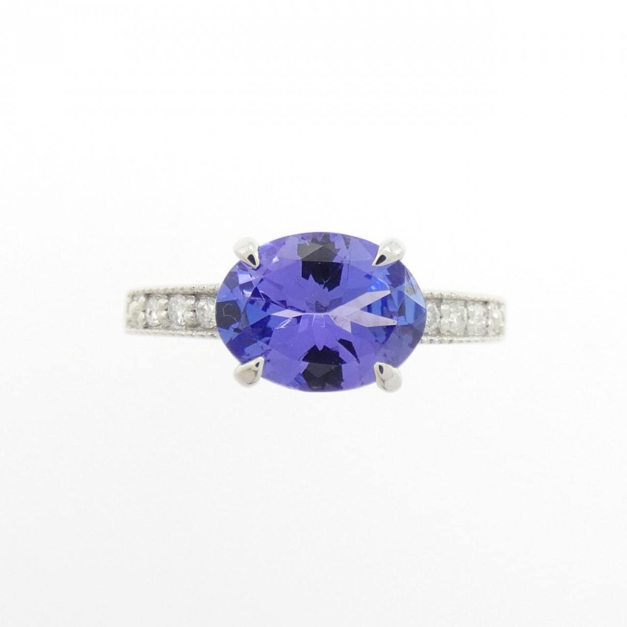 K14WG坦桑石戒指 1.16克拉