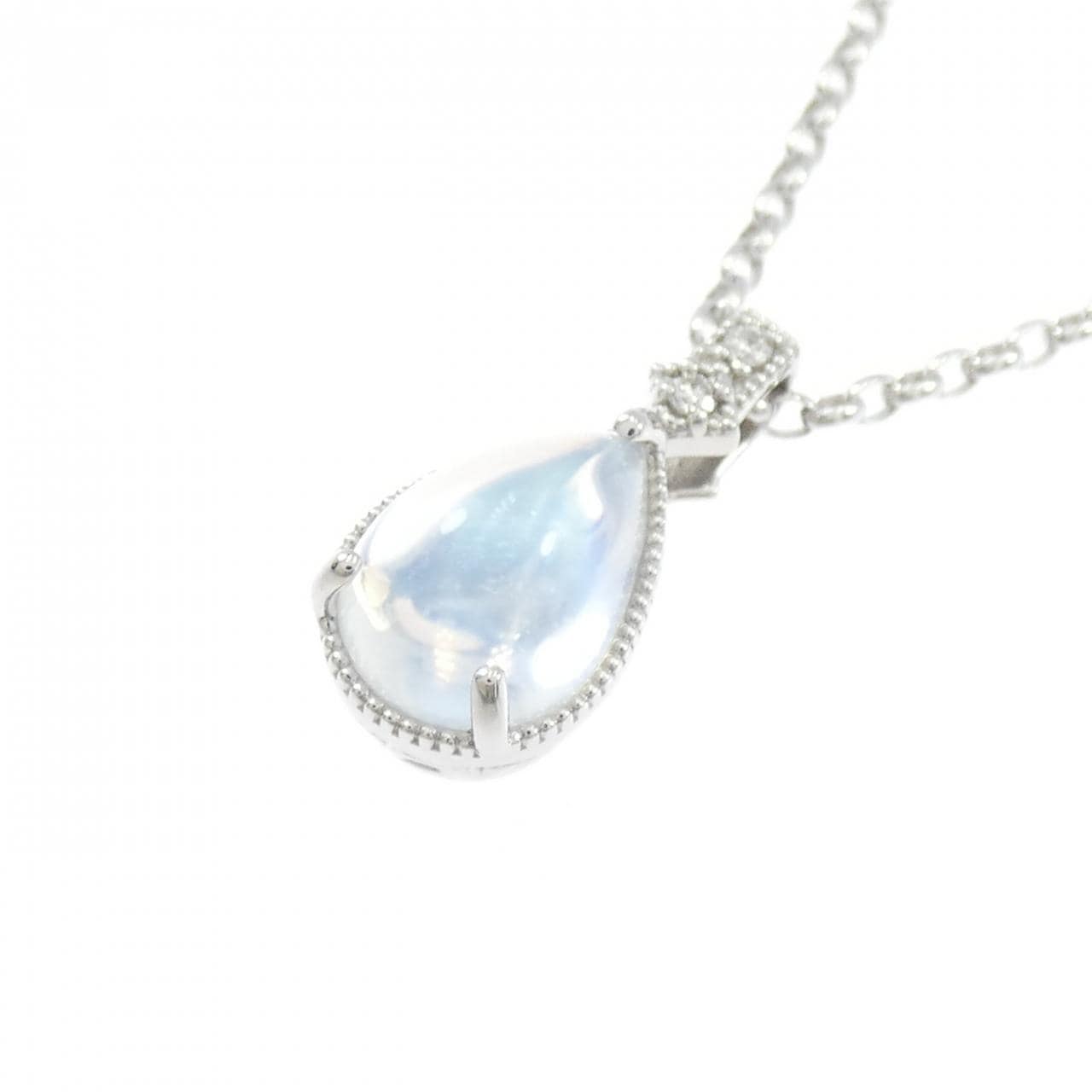 PT900/PT850 ムーンストーン ネックレス 2.10CT