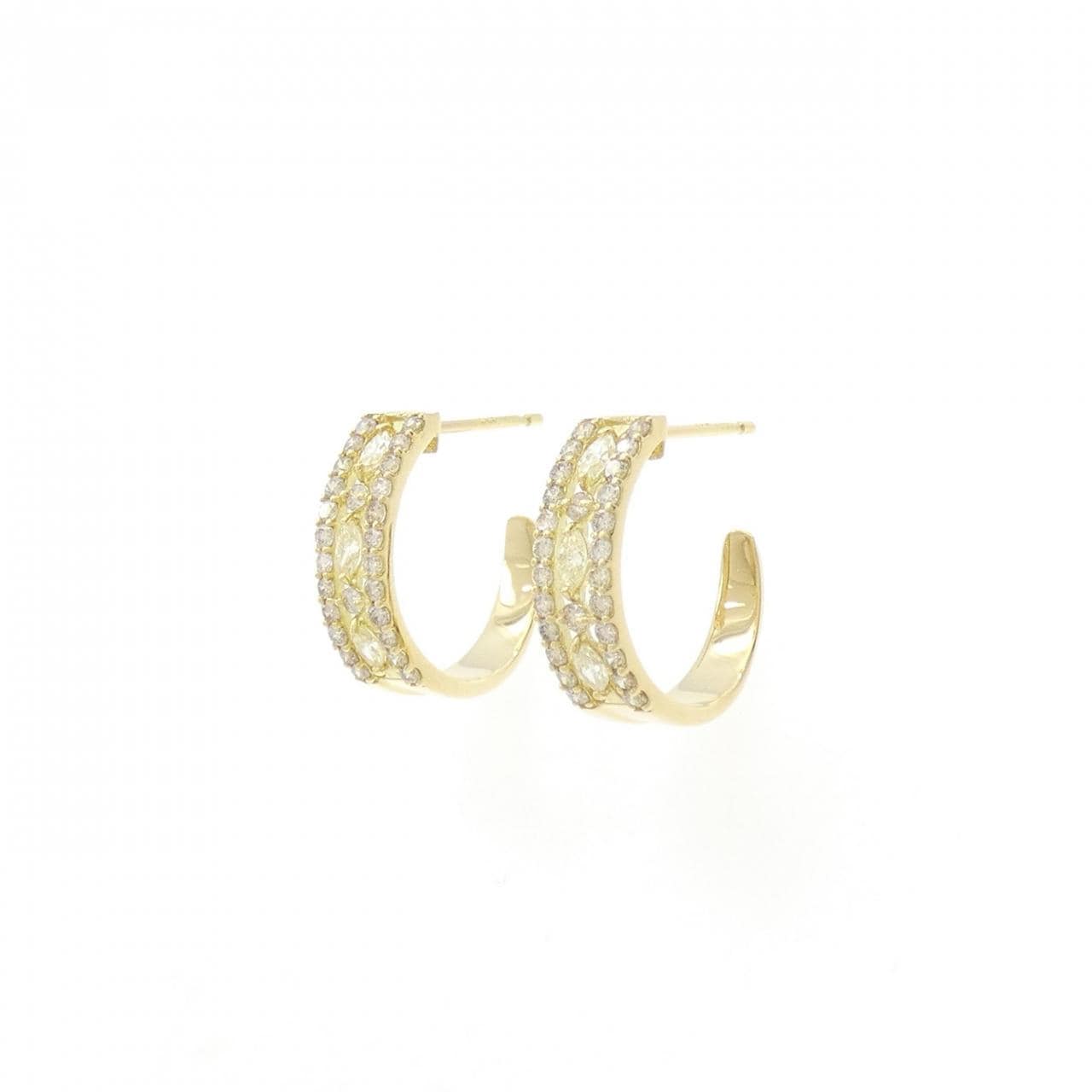 【新品】K18YG ダイヤモンド ピアス 0.60CT