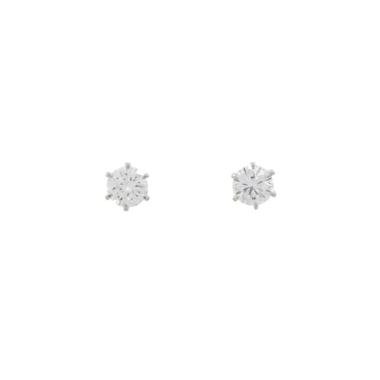 【リメイク】PT900/ST ダイヤモンド ピアス 0.502CT 0.507CT E-F VS1 VG