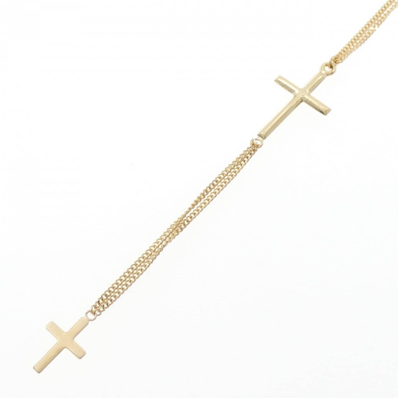 K18YG Cross Finger Bracelet