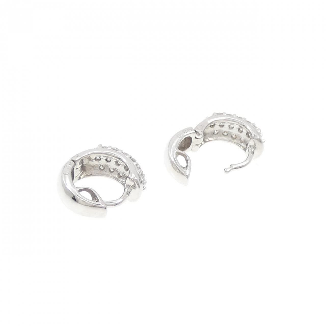 K18WG パヴェ ダイヤモンド ピアス 0.50CT