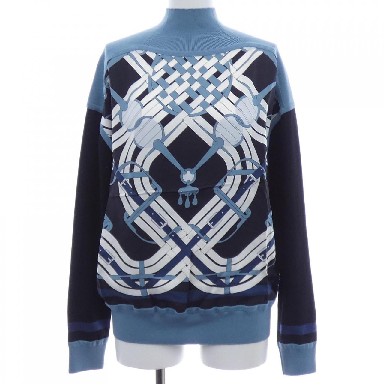 HERMES HERMES MORS A JOUETS DETOURE 4H2801DT Twill Raine Tops