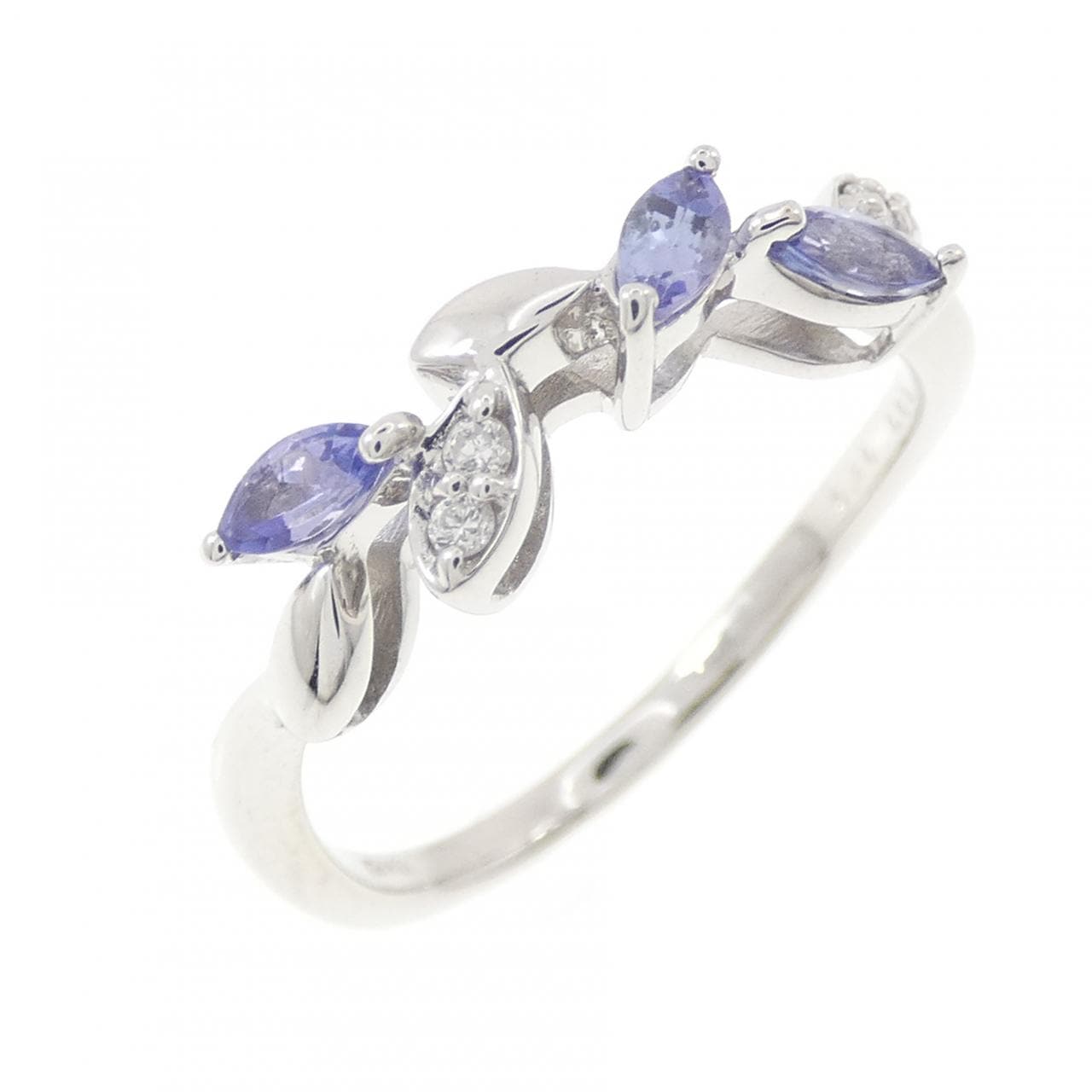 K18WG タンザナイト リング 0.20CT