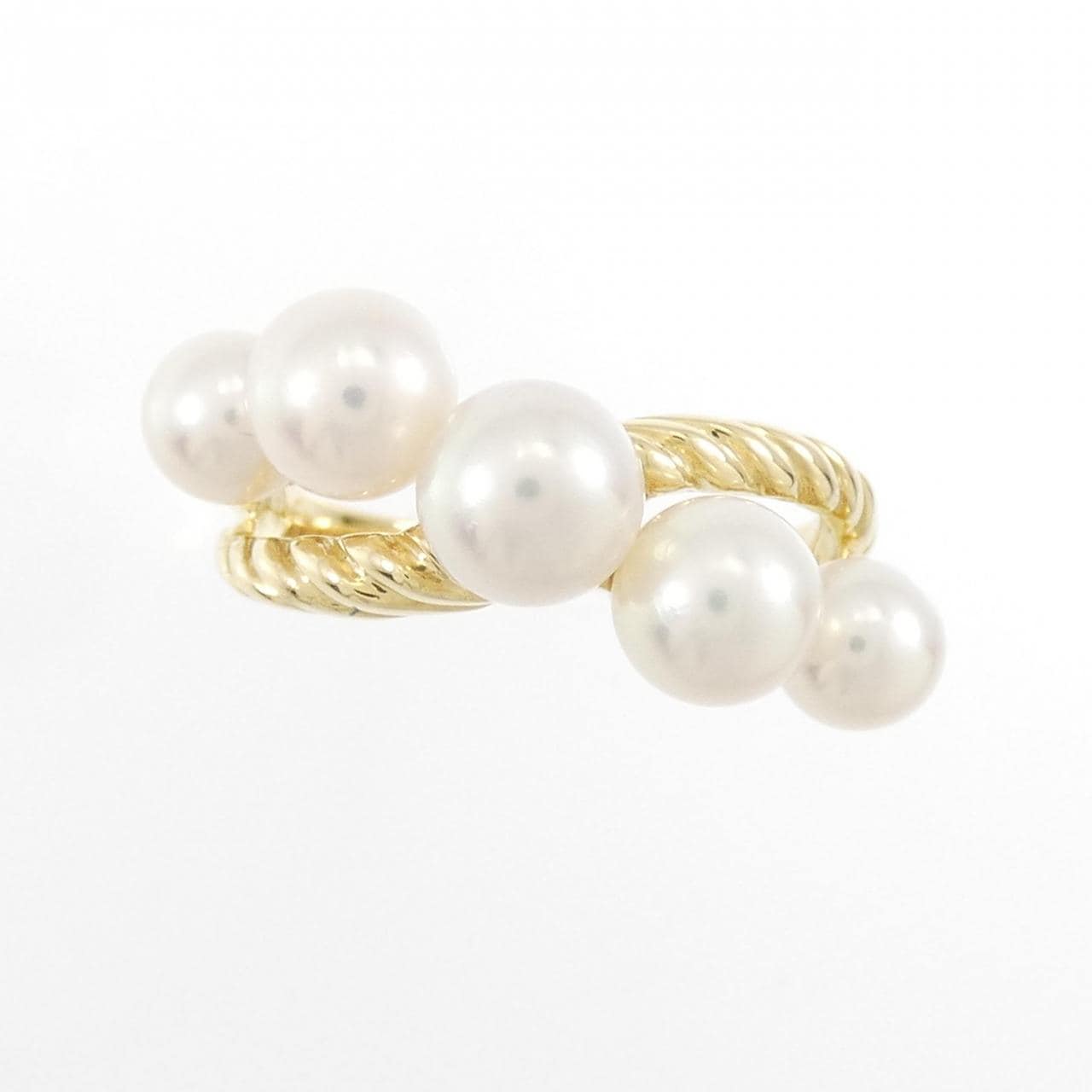 K18YG Akoya pearl ring