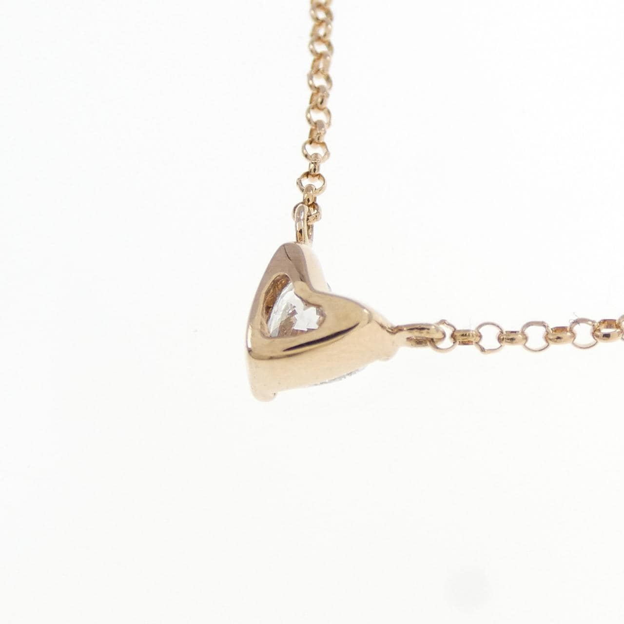 K18PG ハート ダイヤモンド ネックレス 0.31CT