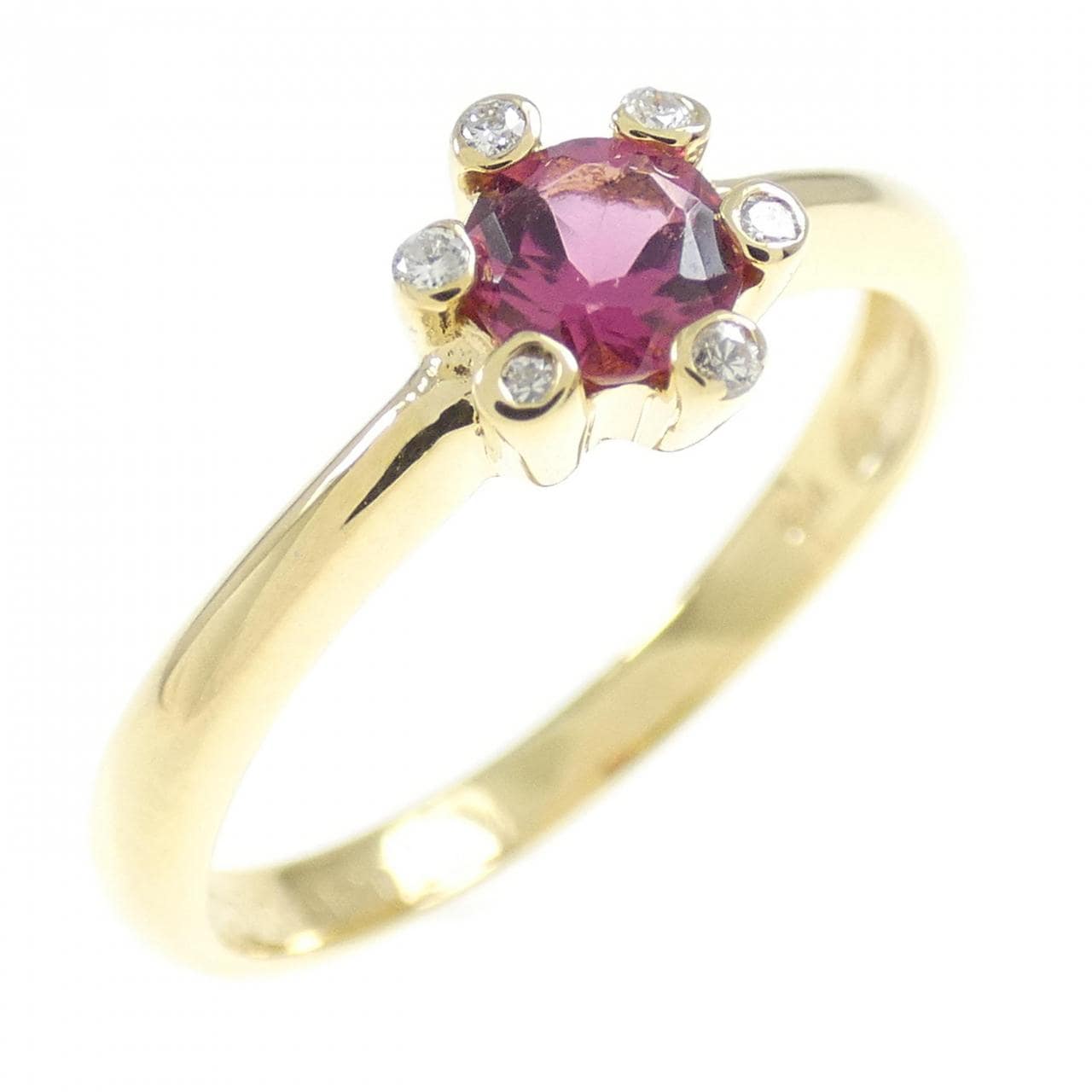K18YG トルマリン リング 0.26CT