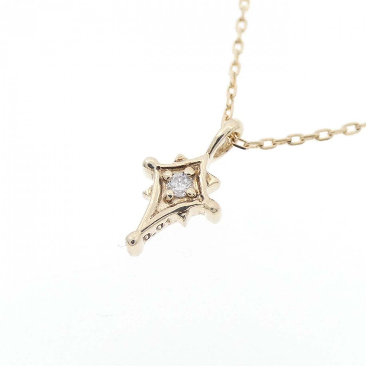 K10YG ダイヤモンド ネックレス 0.01CT
