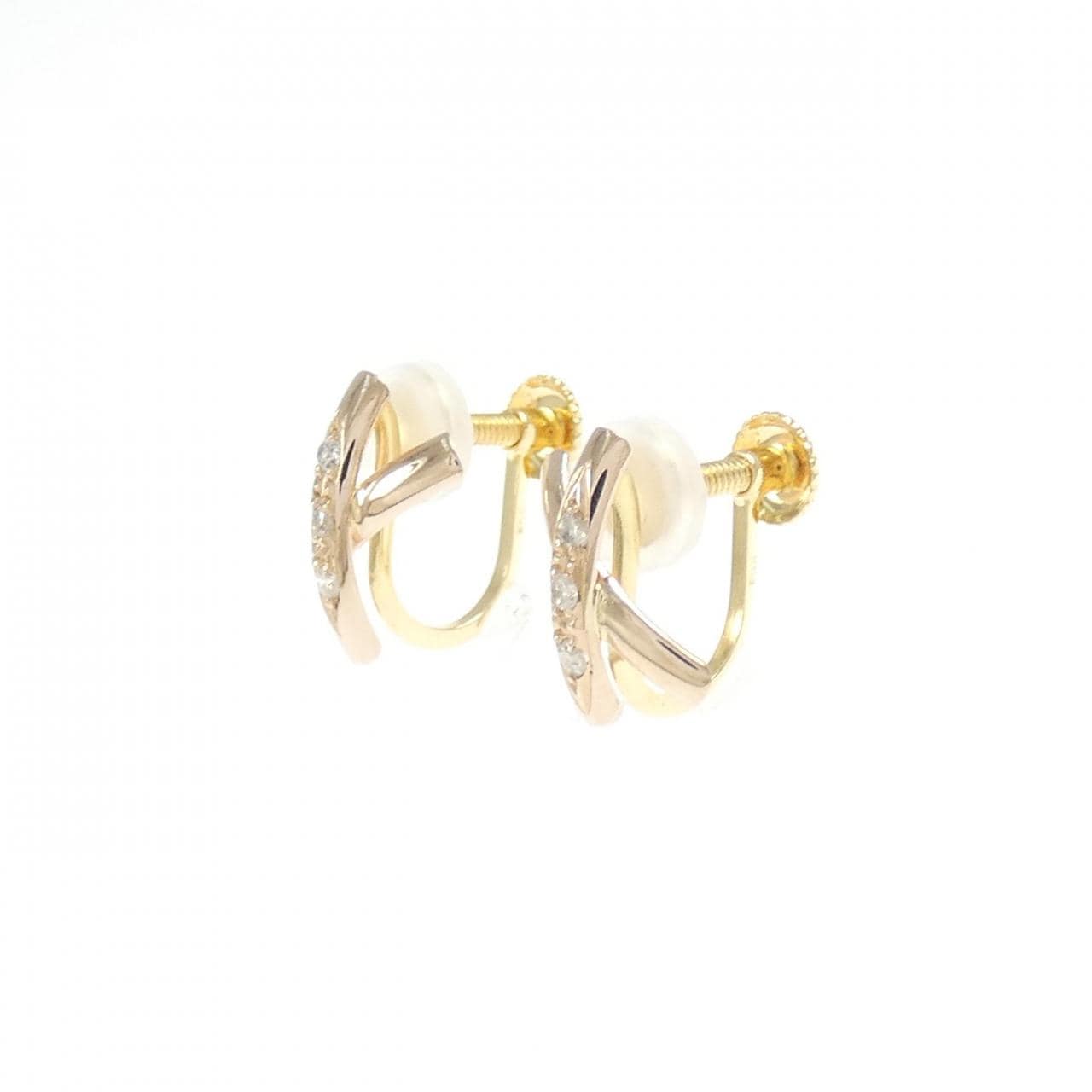 K18PG/K18YG ダイヤモンド イヤリング 0.06CT